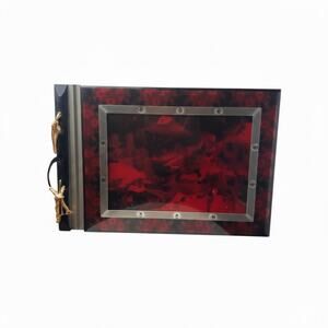 Vintage Japan Photo Album Mt Fuji Lacquer Black 1963 Unused Scrapbook